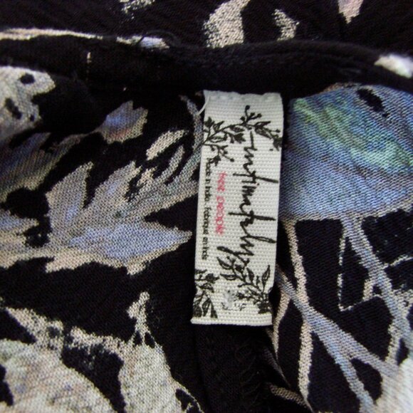 Free People Intimately On The Top Floral Tank Top Flowy Boho Black Cami Small - Picture 8 of 13